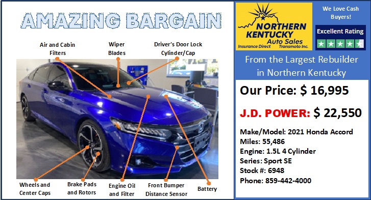 2021 HONDA  ACCORD 